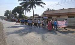 Swachh Bharat Rally at Rangoli during NSS Camp by Volunteers